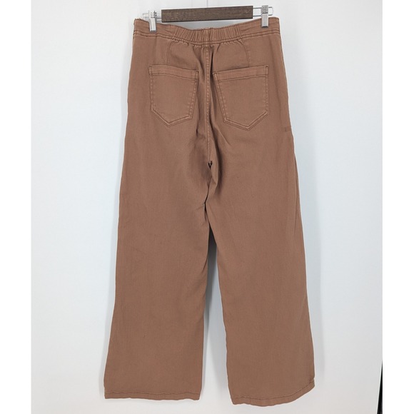 Kensie Jeans Womens Brown Wide Leg Patch Pocket Sailor Button Pants Size 6/28 - Picture 10 of 13